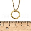 304 Stainless Steel Double Layer Ring Pendant Necklaces for Women Men NJEW-Q028-03G-3