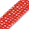 Electroplate Glass Beads Strands EGLA-A044-P4mm-B03-1