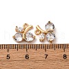 Brass Micro Pave Cubic Zirconia Pendants KK-Z112-10G-3