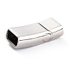 Tarnish Resistant 316 Surgical Stainless Steel Magnetic Clasps with Glue-in Ends STAS-G241-02P-2