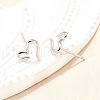 S925 Sterling Silver Stud Earrings EJEW-P305-02D-P-3