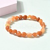 Natural Red Aventurine Beads Stretch Bracelets for Men Women BJEW-I320-01A-4