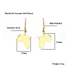 African Map Shaped Dangle Earrings DG1061-2-1