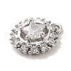 Brass Micro Pave Clear Cubic Zirconia Pendants KK-M274-04P-2