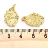 Rack Plating Brass & Clear Cubic Zirconia Pendants KK-S371-03G-3