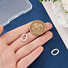   2Pcs Sterling Silver Spring Gate Rings STER-PH0002-27-3