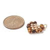 Natural Tiger Eye Copper Wire Wrapped Pendants PALLOY-JF02037-01-2