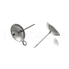 Anti-Tarnish 304 Stainless Steel Stud Earring Findings STAS-P370-02E-P-2