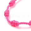 Polyester Braided Knot and Cross Cord Bracelet BJEW-A099-04-3