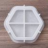 Hexagon Mother's Day Word MOM DIY Tray Silicone Molds DIY-G112-02B-4