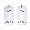 Non-Tarnish 201 Stainless Steel Pendants STAS-T044-220P-1-2