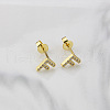 Brass Clear Cubic Zirconia Stud Earrings WGC2A80-06-1