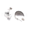 304 Stainless Steel Chunky C-shape Stud Earrings EJEW-P198-05P-2