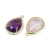 Natural Amethyst Faceted Pendants G-I382-05G-06-2