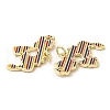 Brass Enamel Pendants KK-K332-34G-02-3