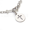 Tarnish Resistant 304 Stainless Steel Charm Bracelets BJEW-JB03864-03-2