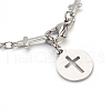 304 Stainless Steel Charm Bracelets BJEW-JB03864-03-2