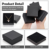 Square Kraft Paper Necklace Earring Storage Gift Boxes CON-WH0095-88A-4