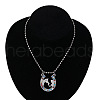 Alloy Colorful Rhinestone Horseshoe Pendant Necklaces for Kid FS-WG0E39F-05-1