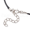 Glass Seed Beaded & Alloy Triangle Evil Eye Pendant Necklaces NJEW-MZ00110-03-5