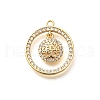 Brass Micro Pave Cubic Zirconia Pendants KK-G519-07G-05-1