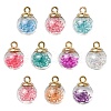 10Pcs Glass Ball Pendants GLAA-YW0001-79-1