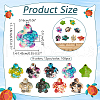  108Pcs 9 Colors Synthetic Turquoise Dyed Beads G-NB0005-43-2