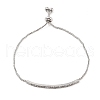 Alloy Crystal Rhinestone Box Chain Slider Bracelets BJEW-F469-01P-1