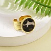 304 Stainless Steel Open Cuff Rings for Women RJEW-K248-13G-2