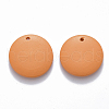 Painted Wood Pendants WOOD-Q040-018A-A06-2