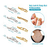 8Pcs 8 Styles Brass Clear Cubic Zirconia Watch Band Clasps ZIRC-TA0001-17-13