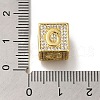 Brass Cubic Zirconia Beads KK-Q818-01G-G-3