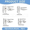 Unicraftale 40Pcs 4 Style 304 Stainless Steel Pendants STAS-UN0054-99-2