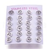 304 Stainless Steel Stud Earrings X-EJEW-N045-01P-2