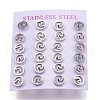 Tarnish Resistant 304 Stainless Steel Stud Earrings X-EJEW-N045-01P-2