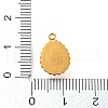 Natural Amazonite 304 Stainless Steel Teardrop Charms G-D075-01G-03-3