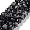 Natural Snowflake Obsidian Beads Strands G-NH0021-A09-02-1