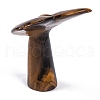 Natural Tiger Eye Whale Fishtail Figurines Statues for Home Office Desktop Feng Shui Ornament G-Q172-11C-2