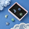 Natural Gemstone Healing Moon & Star & Round Ornaments AJEW-FS0001-12A-3