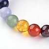 Chakra Natural Dyed & Heated Black Agate Beaded Stretch Bracelets X-BJEW-JB02225-02-2