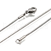 Non-Tarnish 304 Stainless Steel Square Snake Chain Necklaces X-NJEW-L173-005-P-3