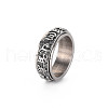 12 Constellations Tibetan Style Alloy Rotating Spinner Fidget Band Ring RJEW-S038-236-3