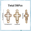 SUNNYCLUE 50Pcs Alloy Pave Crystal Rhinestone Connector Charms FIND-SC0011-33-2