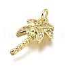 Brass Micro Pave Cubic Zirconia Pendants KK-Z100-02G-2