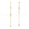Brass Dangle Stud Earrings EJEW-JE03854-2