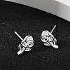 S925 Sterling Silver Stud Earrings EJEW-V019-03S-2