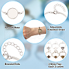 GOMAKERER DIY Blank Dome Alloy Bracelet Making Kits DIY-GO0002-22-5