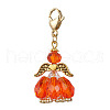 Angel Glass Beaded & Alloy Pendant Decorations HJEW-MZ00190-07-2