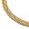 Ion Plating(IP) 304 Stainless Steel Herringbone Chain Bracelet BJEW-D028-02B-02G-3