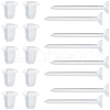 SOFPLATE 500Pcs Eco-Friendly Plastic Stud Earring Findings KY-SP0001-03A-1